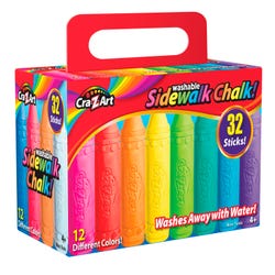 Image for Cra-Z-Art Sidewalk Chalk, Assorted Colors, Set of 32 from School Specialty