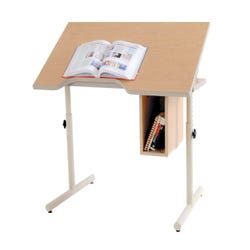 Image for Populas Adjustable Height Tilt Wheelchair-Accessible Laminate Desk, 40 x 24 x 23 - 33 Inches from School Specialty