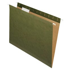 Image for Pendaflex Reinforced Hanging File Folders, 1/5 Cut Tabs, Letter Size, Green, Pack of 25 from School Specialty