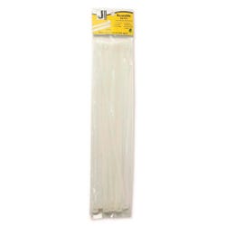 Image for Jacquard Reusable Zip Ties, 11-3/4 Inches Long, White, Pack of 100 from School Specialty