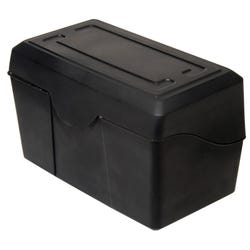 Image for Advantus Plastic Durable Index Card Box, 4 x 6 Inches, Black from School Specialty