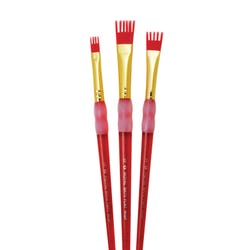 Image for Royal & Langnickel Big Kids Choice Brush Set, Wisp Flat Type, Short Handle, Assorted Sizes, Set of 3 from School Specialty