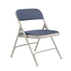 Image for National Public Seating 2200 Premium Upholstered Folding Chair, Imperial Blue, Set of 4 from School Specialty