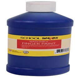 Image for School Smart Washable Finger Paint, Blue, 1 Pint Bottle from School Specialty