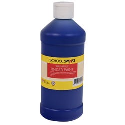School Smart Washable Finger Paint, Blue, 1 Pint Bottle Item Number 2002424