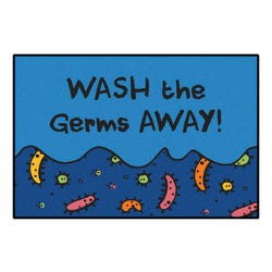 Image for Carpets for Kids KID$Value Wash the Germs Away Rug, 3 x 4-1/2 Feet, Rectangle, Multicolored from School Specialty