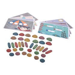 EDX Education Junior Rainbow Pebbles, Natural Colors, Set of 36 Item Number 2024759
