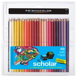 Prismacolor Scholar Colored Pencils, Assorted Colors, Set of 48 423355
