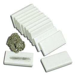 Image for Porcelain Streak Plates, 1 x 1 Inches, White, Pack of 12 from School Specialty
