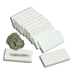 Image for Porcelain Streak Plates, 1 x 1 Inches, White, Pack of 12 from School Specialty