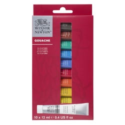 Image for Winsor & Newton Gouache, 0.4 Ounces, Assorted Colors, Set of 10 from School Specialty