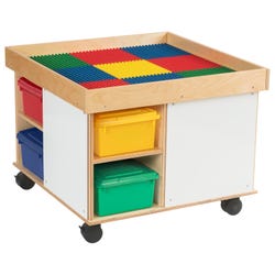 Image for Childcraft Collaboration Multi-Purpose Table with Colored Trays, Preschool Grids 30-3/4 x 30-3/4 x 24 Inches from School Specialty
