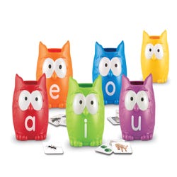 Image for Learning Resources Vowel Owls Sorting, Set of 6 from School Specialty