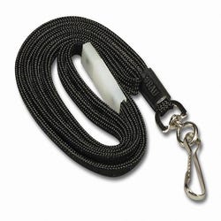 Image for Baumgartens Sicurix Adjustable Breakaway Safety Lanyard with Hook, 36 in L X 1/4 in W, Black, Pack of 12 from School Specialty