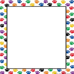 Image for Teacher Created Resources Colorful Paw Prints Computer Paper from School Specialty