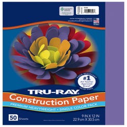 Image for Tru-Ray Sulphite Construction Paper, 9 x 12 Inches, Violet, 50 Sheets from School Specialty