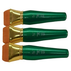Image for Sax Optimium Golden Taklon Brushes, Flat Type, Short Handle, 1/2 Inch, Pack of 3 from School Specialty