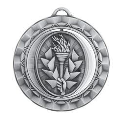 Image for Hammond & Stephens Victory Die Struck Spinner Medal, 2 Inches, Metal, Silver from School Specialty