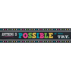 Image for Teacher Created Resources Chalkboard Brights Anything is Possible Banner, 8 x 39 Inches from School Specialty