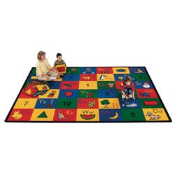 Image for Carpets for Kids Blocks of Fun Run Carpet, 8 Feet 4 Inches x 11 Feet 8 Inches, Rectangle, Multicolored from School Specialty