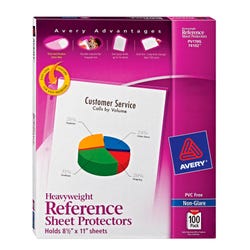 Image for Avery Heavyweight Sheet Protectors, 8-1/2 x 11 Inches, Non-Glare, Pack of 100 from School Specialty