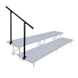 Image for National Public Seating Side Guardrail for 2 Level Standing Risers, Black from School Specialty