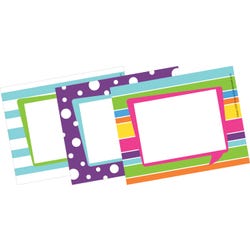 Image for Barker Creek Happy Adhesive Name Badges, 3-1/2 x 2-3/4 Inches, Pack of 45 from School Specialty