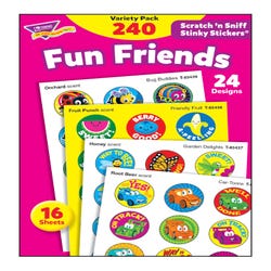 Image for Trend Enterprises Fun Friends Scratch 'N Sniff Stinky Stickers, 4 Scents, 24 Designs, Pack of 240 from School Specialty