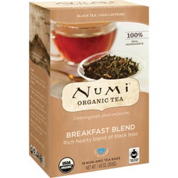 Image for Numi Breakfast Blend Black Premium Organic Tea, Box of 18 Bags from School Specialty