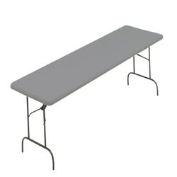Image for Iceberg IndestrucTable TOO Folding Table, Rectangle, 96 x 30 x 29 Inches, Platinum Top, Gray Frame from School Specialty