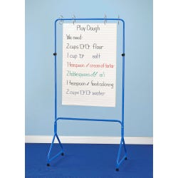 Metal Chart Stand, 31-1/2 x 19-3/4 x 56 to 64 Inches, Blue 1601427