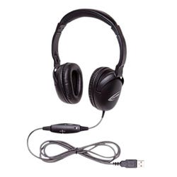 Image for Califone NeoTech Plus 10171MUSB Premium, Over-Ear Stereo Headset with Inline Microphone, USB Plug, Black from School Specialty