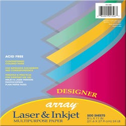 Image for Array Multi-Purpose Paper, 8-1/2 x 11 Inch, 24 lb, Assorted Designer Colors, Pack of 500 from School Specialty