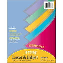 Image for Array Multi-Purpose Paper, 8-1/2 x 11 Inch, 24 lb, Assorted Designer Colors, Pack of 500 from School Specialty