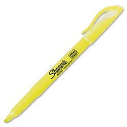 Image for Sharpie Accent Smear Guard Highlighter, Chisel-Narrow Tip, Fluorescent Yellow, Pack of 12 from School Specialty