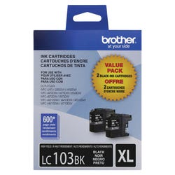 Image for Brother Ink Toner Cartridge, LC1032PKS, Black, Pack of 2 from School Specialty