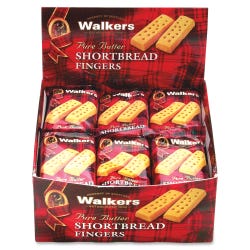 Image for Office Snax Walkers Fingers Shortbread Cookie - Individual Packed, 1.4 oz, Pure Butter, Pack of 24 from School Specialty