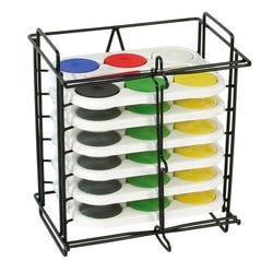 Jack Richeson 6 Well Palette Storage Rack, 10-3/8 H x 8-5/8 W x 10-1/2 L in, Item Number 410946
