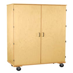 Image for Classroom Select Large Mobile Storage Cabinet, 5 Adjustable Shelves, 48 x 24 x 67 Inches, Birch from School Specialty