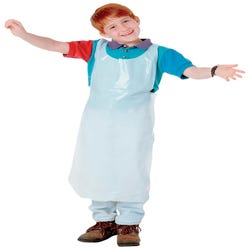 Image for Baumgartens Plastic Disposable Youth Apron, 16 X 36 in, Pack of 100 from School Specialty