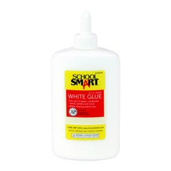 School Smart White School Glue, 8 Ounce Bottle, Pack of 12 2124034
