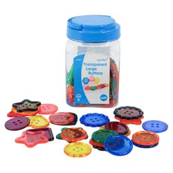 Image for Edx Education Transparent Large Buttons, 260 Grams from School Specialty