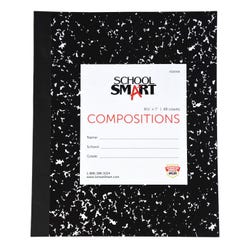 School Smart Flexible Cover Ruled Composition Book, 8-1/2 x 7 Inches, 48 Sheets 002058
