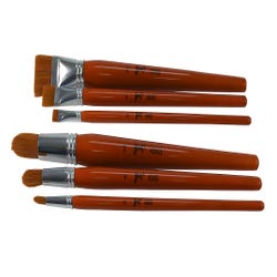 Image for Sax Copper Acrylic Paint Brushes with Long Handles, Assorted Sizes, Set of 6 from School Specialty