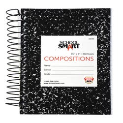 Image for School Smart Spiral Mini Composition Notebook, Wide Ruled, 5-1/2 x 4 Inches, 200 Sheets from School Specialty