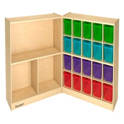 Image for Childcraft Mobile Hide-Away Cabinet, 20 Translucent Color Trays, 47-3/4 x 28-1/2 x 30 Inches from School Specialty