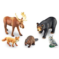 Learning Resources Assorted Jumbo Forest Animals, Set of 5 1303311