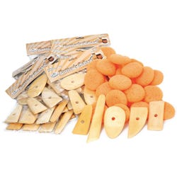 Image for Royal & Langnickel Wood Rib and Sponge Value Pack, Assorted Size, Pack of 84 from School Specialty