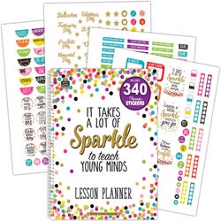 Image for Teacher Created Resources Lesson Planner, Confetti, 8-1/2 x 11 in, Spiral Bound from School Specialty