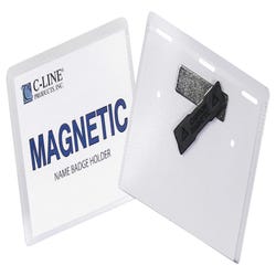 Image for C-Line Magnetic Style Name Badge Kit, 4 x 3 Inches, Pack of 20 from School Specialty